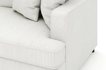 Rossita 4-seters Venstrevendt L-formet Dyp Sjeselongsofa i Kordfløyel - Offwhite - Møbler - Sofaer - Sofa med sjeselong