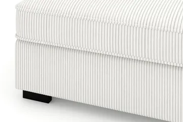 Rossita 4-seters Venstrevendt L-formet Dyp Sjeselongsofa i Kordfløyel - Offwhite - Møbler - Sofaer - Sofa med sjeselong