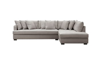 Rossita 4-seters Venstrevendt L-formet Dyp Sjeselongsofa med Hel Pute i Chenille