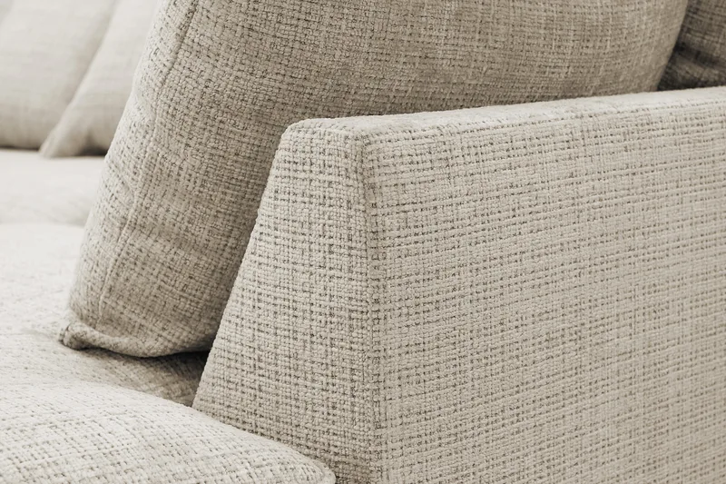 Rossita Lyx 4-seter Ekstra dyp Sofa med Sjeselong Høyre - Beige Chenille - Møbler - Sofaer - Sofa med sjeselong