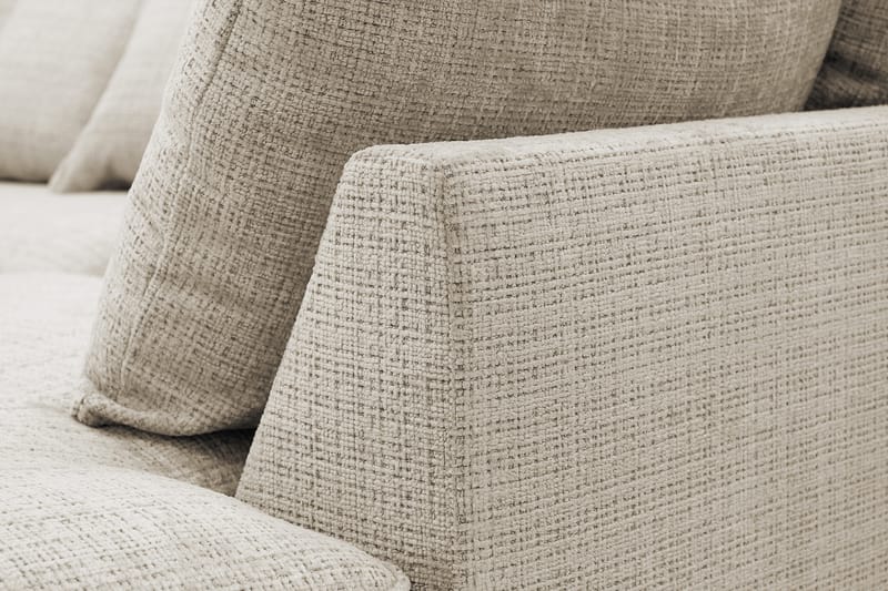 Rossita Lyx 4-seter Ekstra dyp Sofa med Sjeselong Høyre - Beige Chenille - Møbler - Sofaer - Sofa med sjeselong