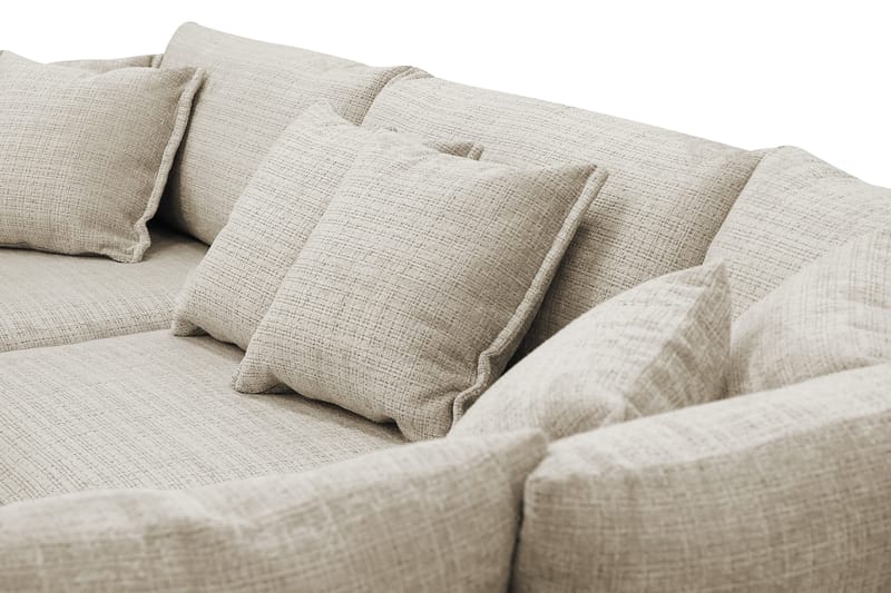 Rossita Lyx 4-seter Ekstra dyp Sofa med Sjeselong Høyre - Beige Chenille - Møbler - Sofaer - Sofa med sjeselong