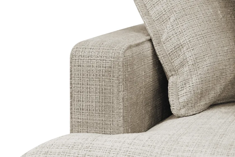 Rossita Lyx 4-seter Ekstra dyp Sofa med Sjeselong Høyre - Beige Chenille - Møbler - Sofaer - Sofa med sjeselong