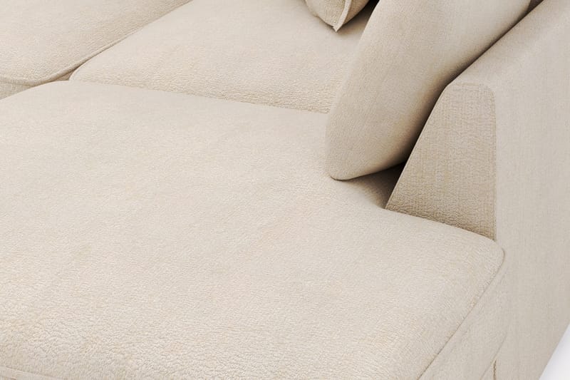Rossita Lyx 4-seter Ekstra dyp Sofa med Sjeselong Høyre - Beige Chenille - Møbler - Sofaer - Sofa med sjeselong