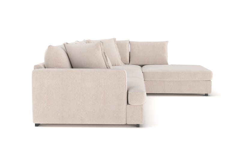 Rossita Lyx 4-seter Ekstra dyp Sofa med Sjeselong Høyre - Beige Chenille - Møbler - Sofaer - Sofa med sjeselong