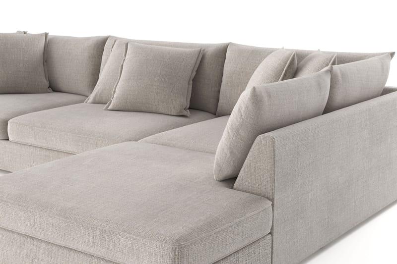 Rossita Lyx 4-seter Ekstra dyp Sofa med Sjeselong Høyre - Beige Chenille - Møbler - Sofaer - Sofa med sjeselong