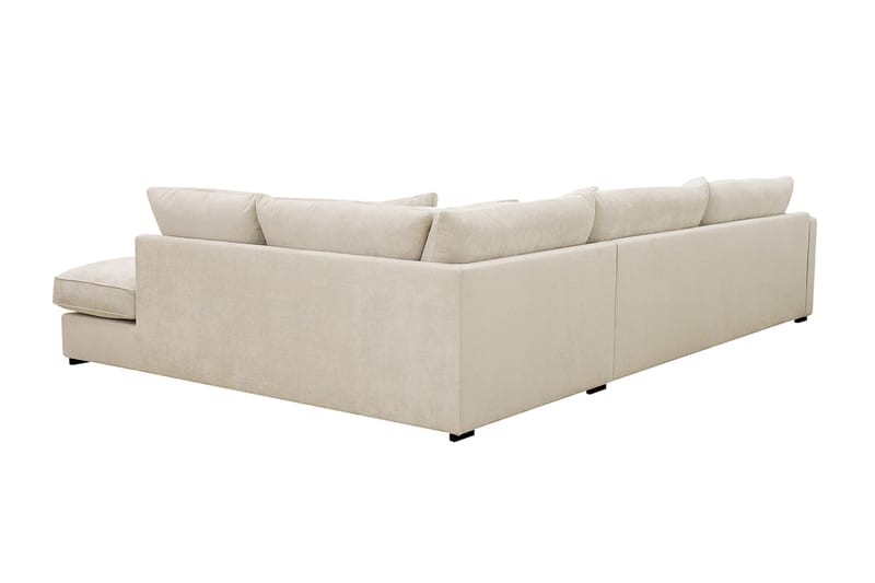 Rossita Lyx 4-seter Ekstra dyp Sofa med Sjeselong Høyre - Beige Chenille - Møbler - Sofaer - Sofa med sjeselong