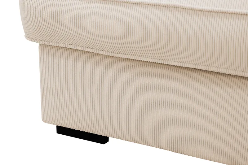 Rossita Lyx 4-seter Ekstra dyp Sofa med Sjeselong Høyre - Beige Kordfløyel - Møbler - Sofaer - Sofa med sjeselong