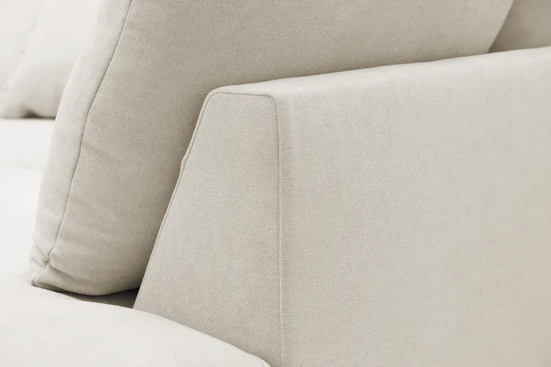 Rossita Lyx 4-seter Ekstra dyp Sofa med Sjeselong Høyre - Beige Stoff - Møbler - Sofaer - Sofa med sjeselong