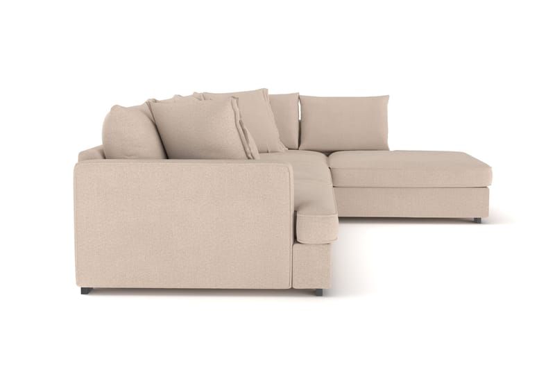 Rossita Lyx 4-seter Ekstra dyp Sofa med Sjeselong Høyre - Beige Stoff - Møbler - Sofaer - Sofa med sjeselong