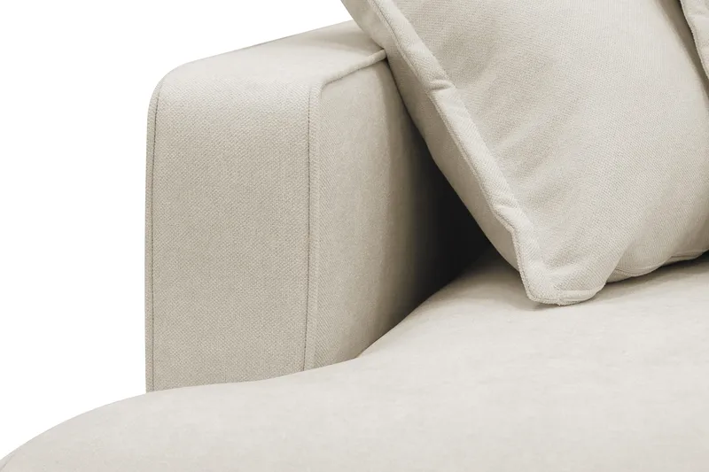 Rossita Lyx 4-seter Ekstra dyp Sofa med Sjeselong Høyre - Beige Stoff - Møbler - Sofaer - Sofa med sjeselong