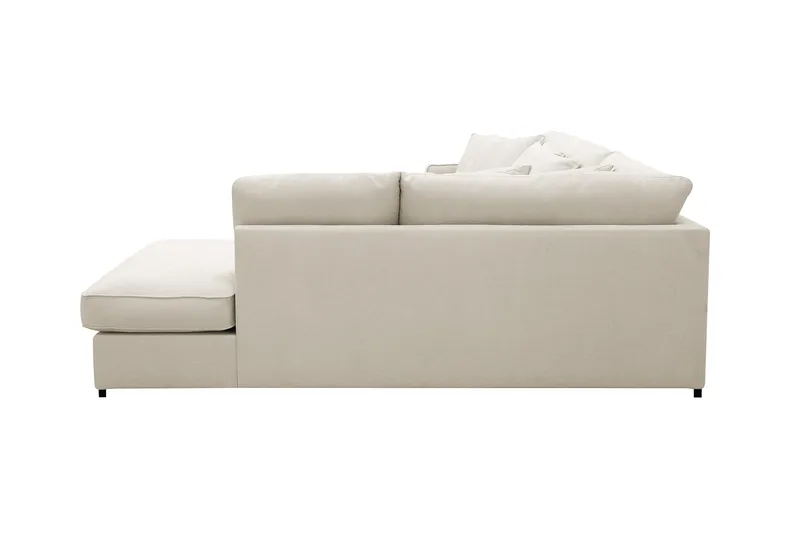 Rossita Lyx 4-seter Ekstra dyp Sofa med Sjeselong Høyre - Beige Stoff - Møbler - Sofaer - Sofa med sjeselong