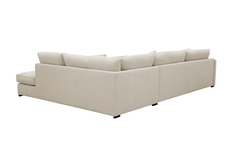 Rossita Lyx 4-seter Ekstra dyp Sofa med Sjeselong Høyre - Beige Stoff - Møbler - Sofaer - Sofa med sjeselong