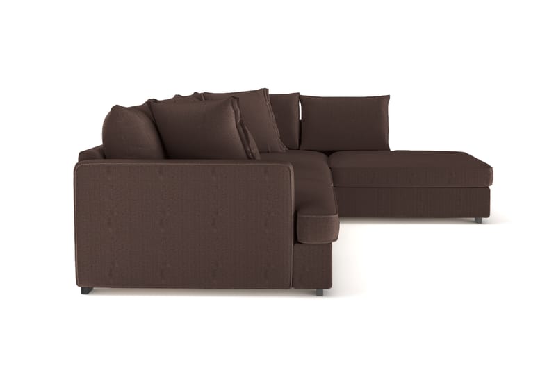 Rossita Lyx 4-seter Ekstra dyp Sofa med Sjeselong Høyre - Brun Kordfløyel - Møbler - Sofaer - Sofa med sjeselong