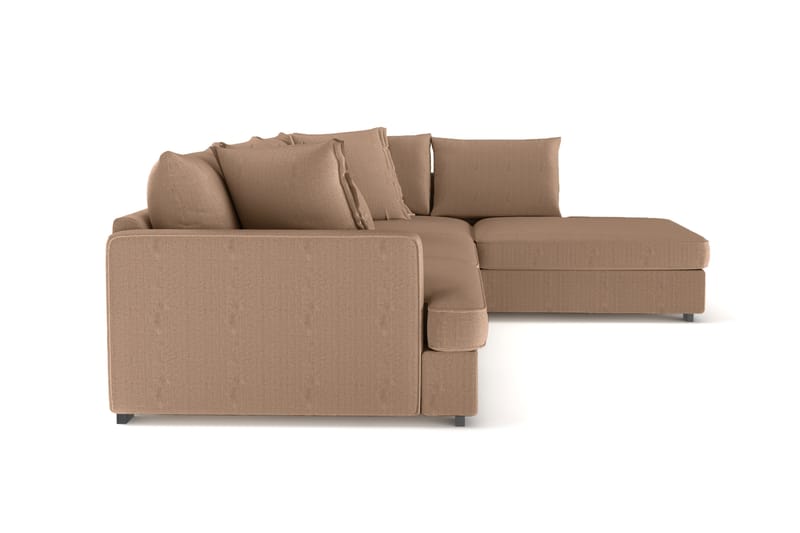 Rossita Lyx 4-seter Ekstra dyp Sofa med Sjeselong Høyre - Brun Kordfløyel - Møbler - Sofaer - Sofa med sjeselong