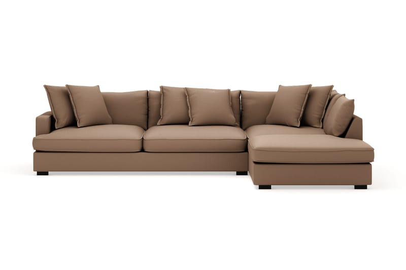 Rossita Lyx 4-seter Ekstra dyp Sofa med Sjeselong Høyre - Brun Kordfløyel - Møbler - Sofaer - Sofa med sjeselong