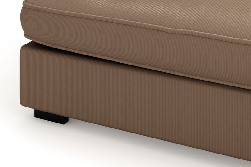 Rossita Lyx 4-seter Ekstra dyp Sofa med Sjeselong Høyre - Brun Kordfløyel - Møbler - Sofaer - Sofa med sjeselong