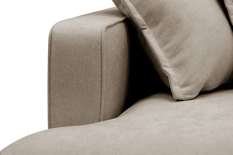 Rossita Lyx 4-seter Ekstra dyp Sofa med Sjeselong Høyre - Brun Stoff - Møbler - Sofaer - Sofa med sjeselong