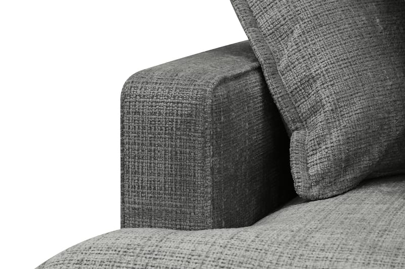 Rossita Lyx 4-seter Ekstra dyp Sofa med Sjeselong Høyre - Grå Chenille - Møbler - Sofaer - Sofa med sjeselong
