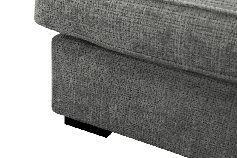 Rossita Lyx 4-seter Ekstra dyp Sofa med Sjeselong Høyre - Grå Chenille - Møbler - Sofaer - Sofa med sjeselong