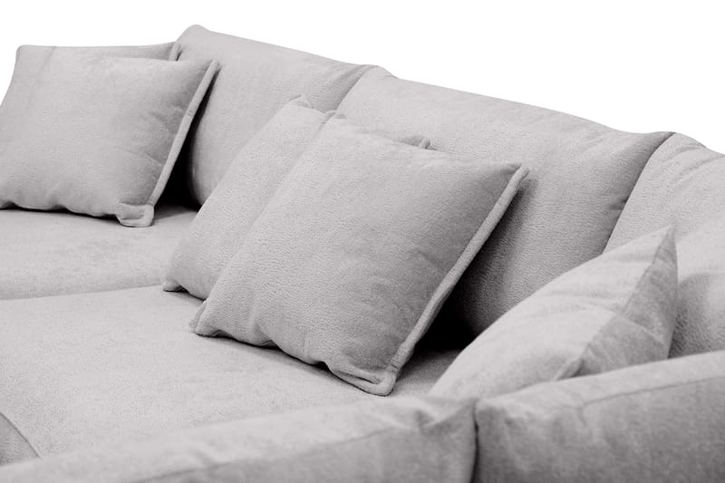 Rossita Lyx 4-seter Ekstra dyp Sofa med Sjeselong Høyre - Grå Chenille - Møbler - Sofaer - Sofa med sjeselong