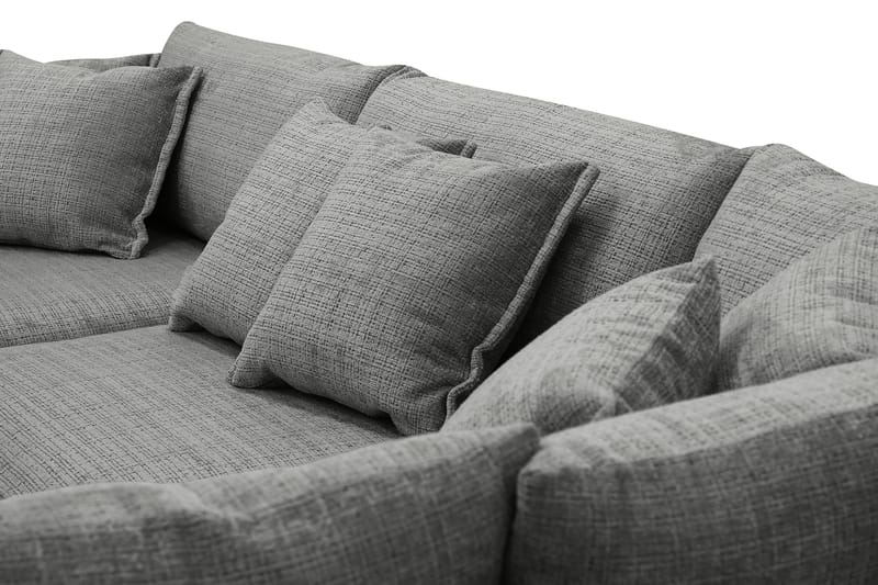 Rossita Lyx 4-seter Ekstra dyp Sofa med Sjeselong Høyre - Grå Chenille - Møbler - Sofaer - Sofa med sjeselong