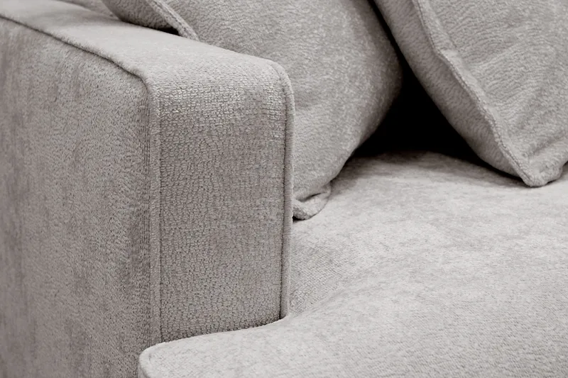 Rossita Lyx 4-seter Ekstra dyp Sofa med Sjeselong Høyre - Grå/Brun Chenille - Møbler - Sofaer - Sofa med sjeselong