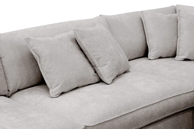 Rossita Lyx 4-seter Ekstra dyp Sofa med Sjeselong Høyre - Grå/Brun Chenille - Møbler - Sofaer - Sofa med sjeselong