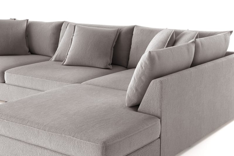Rossita Lyx 4-seter Ekstra dyp Sofa med Sjeselong Høyre - Grå/Brun Chenille - Møbler - Sofaer - Sofa med sjeselong