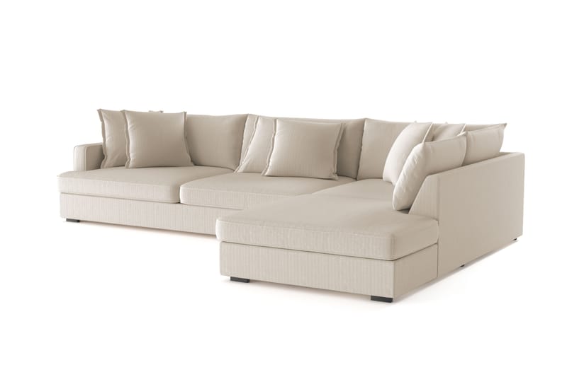 Rossita Lyx 4-seter Ekstra dyp Sofa med Sjeselong Høyre - Greige Manchester - Møbler - Sofaer - Sofa med sjeselong