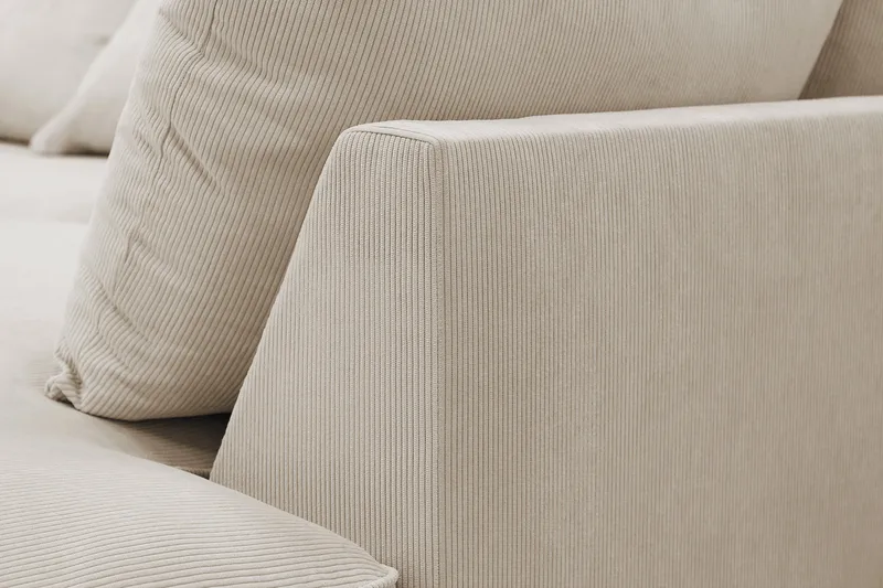 Rossita Lyx 4-seter Ekstra dyp Sofa med Sjeselong Høyre - Greige Manchester - Møbler - Sofaer - Sofa med sjeselong