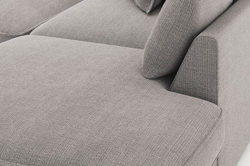 Rossita Lyx 4-seter Ekstra dyp Sofa med Sjeselong Høyre - Lysegrå Chenille - Møbler - Sofaer - Sofa med sjeselong