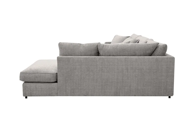 Rossita Lyx 4-seter Ekstra dyp Sofa med Sjeselong Høyre - Lysegrå Chenille - Møbler - Sofaer - Sofa med sjeselong
