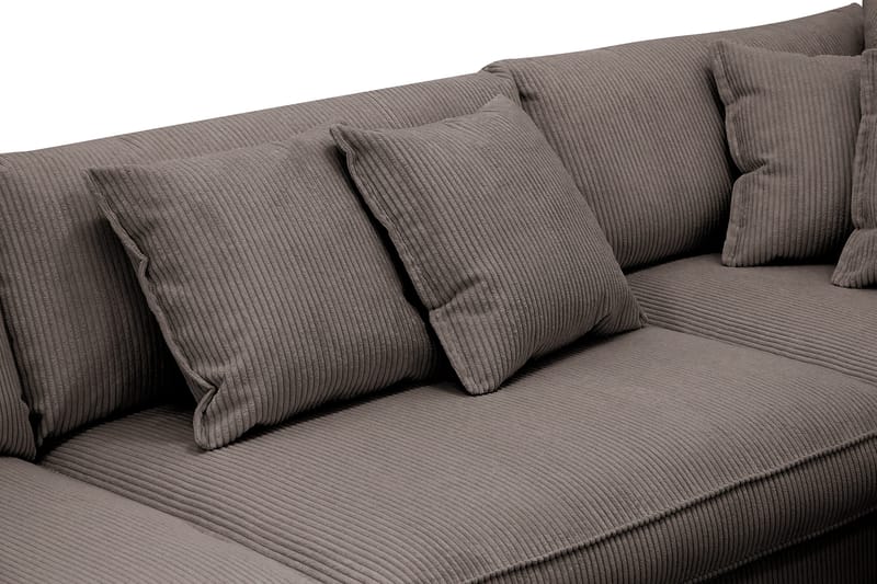 Rossita Lyx 4-seter Ekstra dyp Sofa med Sjeselong Høyre - Mørkegrå Kordfløyel - Møbler - Sofaer - Sofa med sjeselong