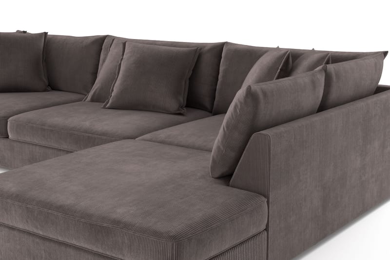 Rossita Lyx 4-seter Ekstra dyp Sofa med Sjeselong Høyre - Mørkegrå Kordfløyel - Møbler - Sofaer - Sofa med sjeselong