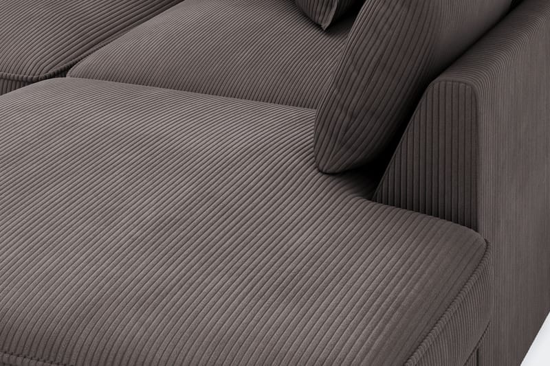 Rossita Lyx 4-seter Ekstra dyp Sofa med Sjeselong Høyre - Mørkegrå Kordfløyel - Møbler - Sofaer - Sofa med sjeselong