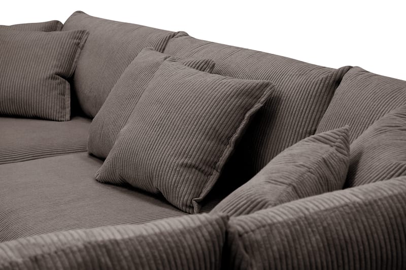 Rossita Lyx 4-seter Ekstra dyp Sofa med Sjeselong Høyre - Mørkegrå Kordfløyel - Møbler - Sofaer - Sofa med sjeselong