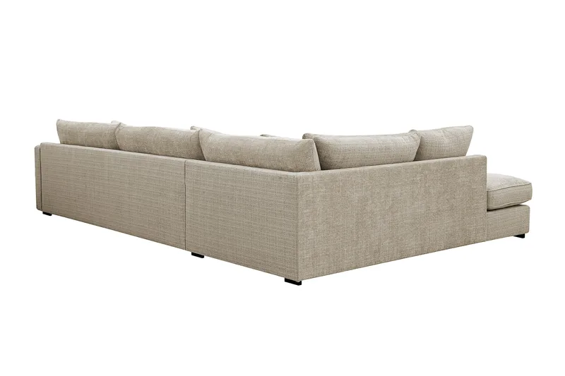 Rossita Lyx 4-seter Ekstra dyp Sofa med Sjeselong Venstre - Beige Chenille - Møbler - Sofaer - Sofa med sjeselong