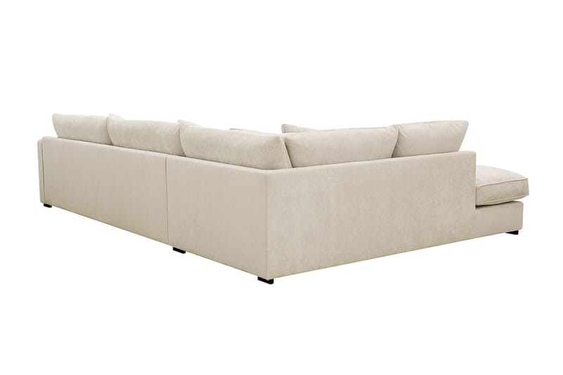 Rossita Lyx 4-seter Ekstra dyp Sofa med Sjeselong Venstre - Beige Chenille - Møbler - Sofaer - Sofa med sjeselong