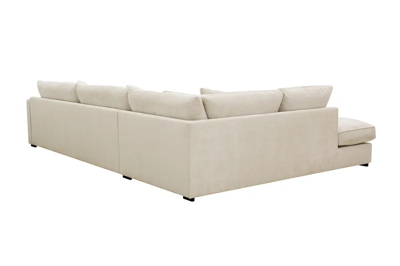 Rossita Lyx 4-seter Ekstra dyp Sofa med Sjeselong Venstre - Beige Chenille - Møbler - Sofaer - Sofa med sjeselong