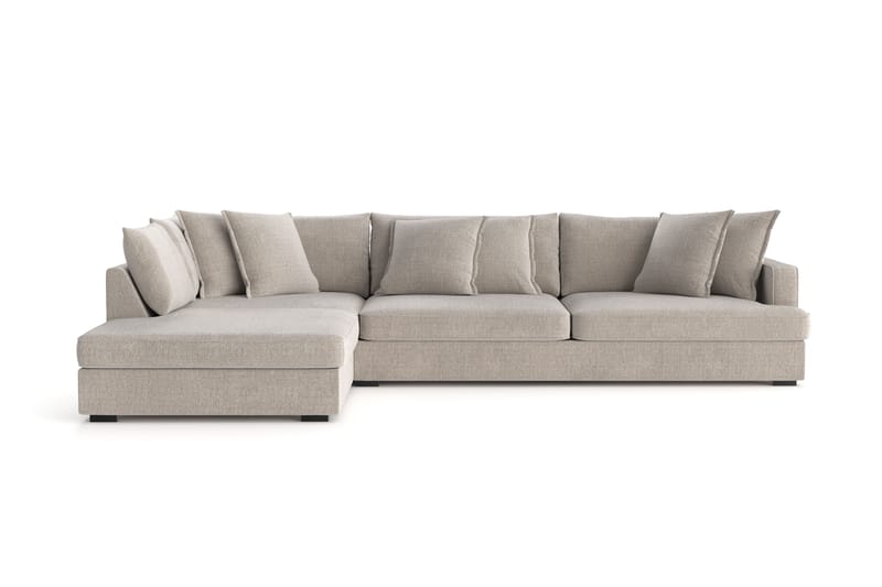 Rossita Lyx 4-seter Ekstra dyp Sofa med Sjeselong Venstre - Beige Chenille - Møbler - Sofaer - Sofa med sjeselong