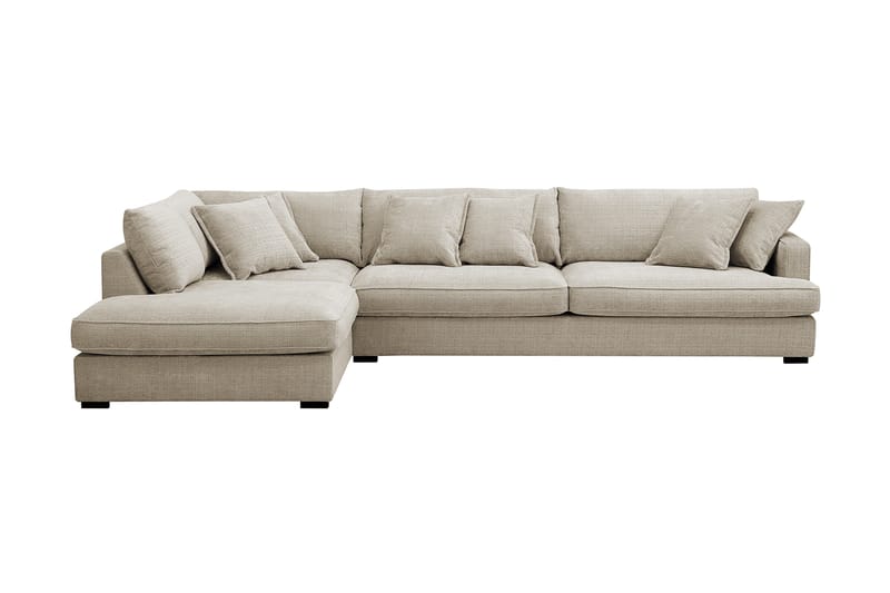 Rossita Lyx 4-seter Ekstra dyp Sofa med Sjeselong Venstre - Beige Chenille - Møbler - Sofaer - Sofa med sjeselong