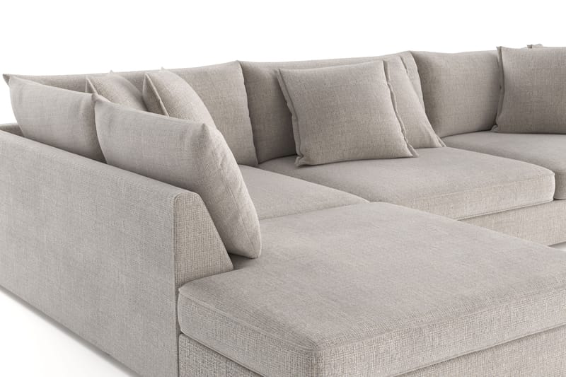 Rossita Lyx 4-seter Ekstra dyp Sofa med Sjeselong Venstre - Beige Chenille - Møbler - Sofaer - Sofa med sjeselong