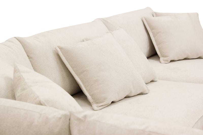 Rossita Lyx 4-seter Ekstra dyp Sofa med Sjeselong Venstre - Beige Chenille - Møbler - Sofaer - Sofa med sjeselong