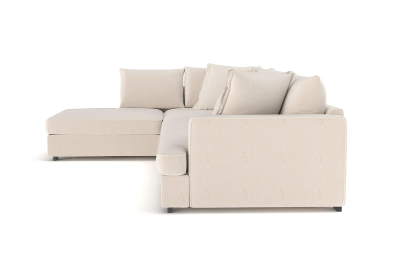 Rossita Lyx 4-seter Ekstra dyp Sofa med Sjeselong Venstre - Beige Kordfløyel - Møbler - Sofaer - Sofa med sjeselong