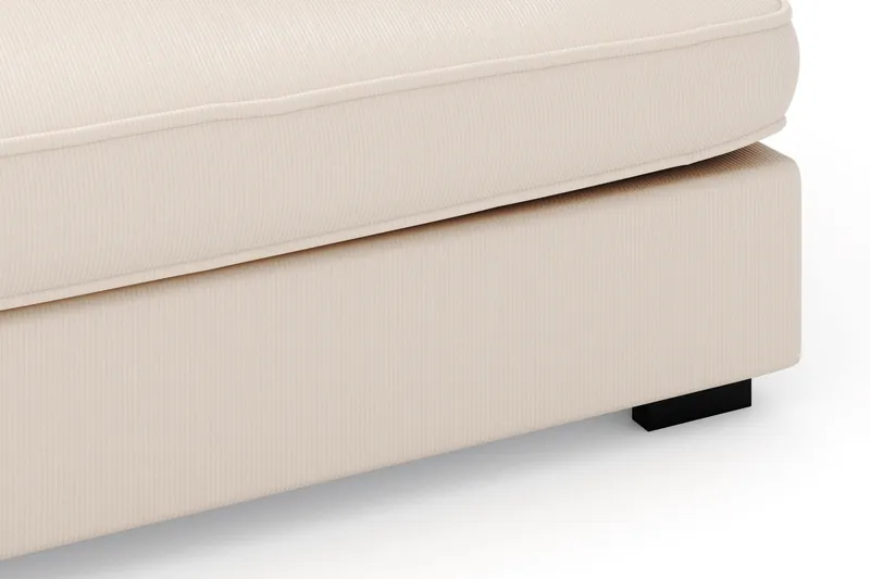 Rossita Lyx 4-seter Ekstra dyp Sofa med Sjeselong Venstre - Beige Kordfløyel - Møbler - Sofaer - Sofa med sjeselong