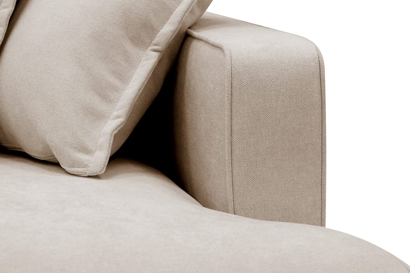Rossita Lyx 4-seter Ekstra dyp Sofa med Sjeselong Venstre - Beige Stoff - Møbler - Sofaer - Sofa med sjeselong