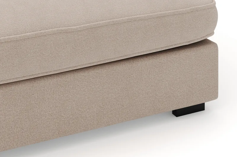 Rossita Lyx 4-seter Ekstra dyp Sofa med Sjeselong Venstre - Beige Stoff - Møbler - Sofaer - Sofa med sjeselong
