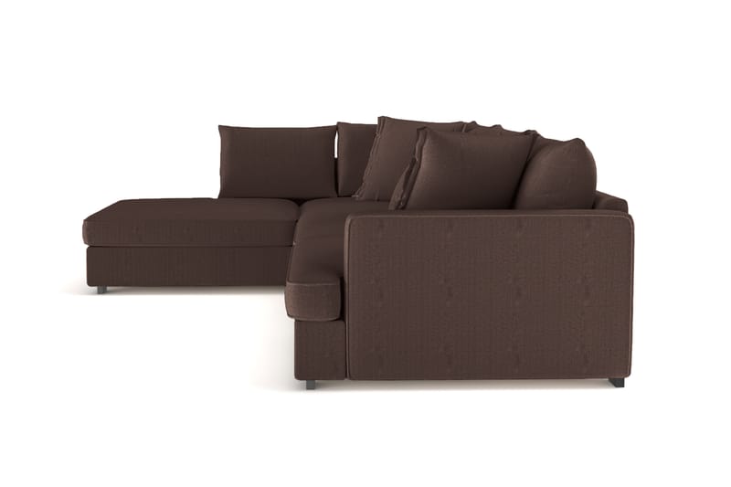Rossita Lyx 4-seter Ekstra dyp Sofa med Sjeselong Venstre - Brun Kordfløyel - Møbler - Sofaer - Sofa med sjeselong