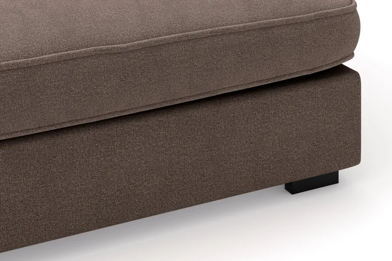 Rossita Lyx 4-seter Ekstra dyp Sofa med Sjeselong Venstre - Brun Stoff - Møbler - Sofaer - Sofa med sjeselong